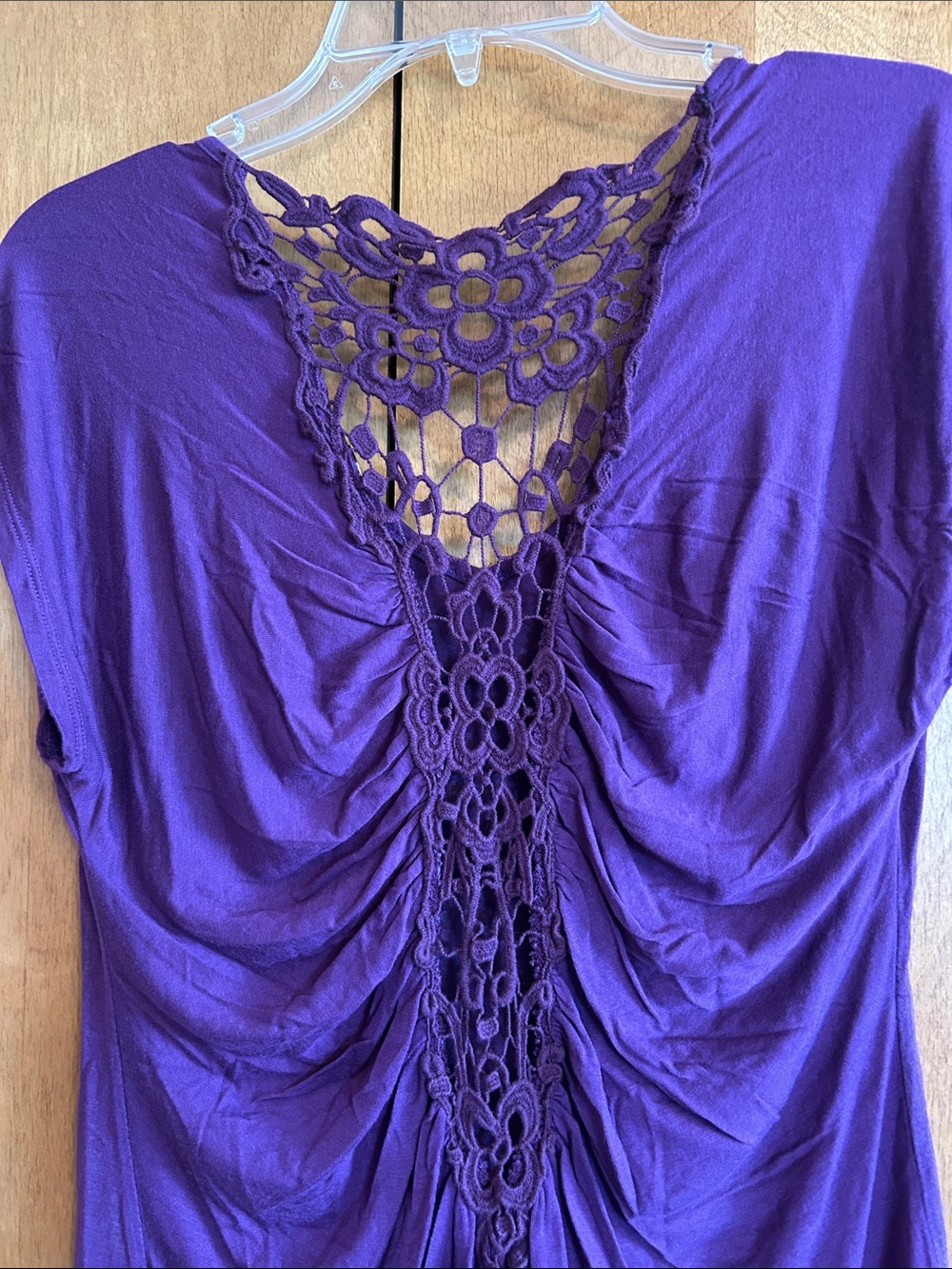 Harley-Davidson Purple V-Neck Lace-Back Graphic Tee - Picture 3 of 5